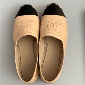 Like New Chanel Cap Toe Espadrilles. Size 38